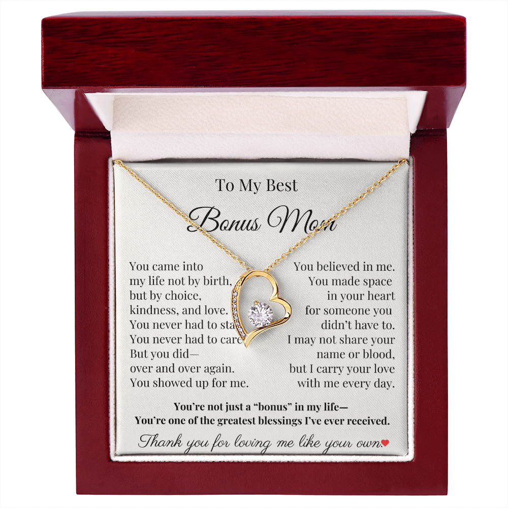 To My Bonus Mom – Heartfelt Gift for Stepmom, Adoptive Mom, or Mother Figure
