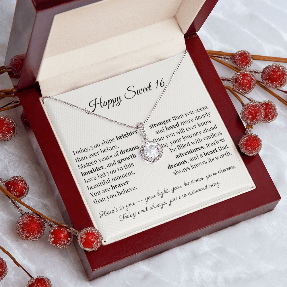 Sweet 16 Birthday Necklace — Elegant Gift for Daughter, Granddaughter, or Niece — Celebrate Her Special Milestone with Meaningful Jewelry