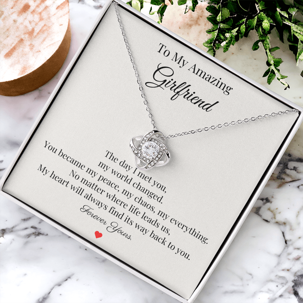 To My Amazing Girlfriend – “Forever Yours” Necklace Gift