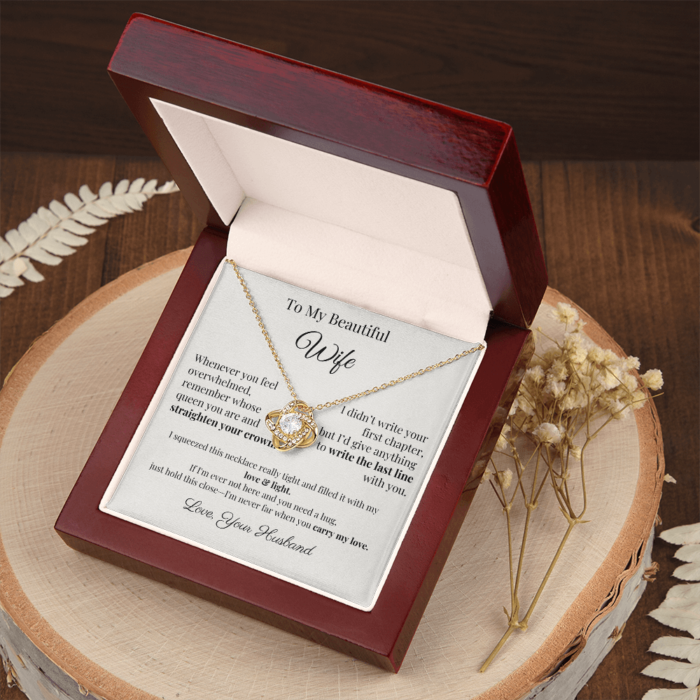 Romantic Gift for Wife – Necklace with Emotional Letter from Husband