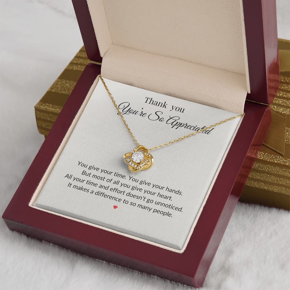 Thank You Necklace – You're So Appreciated | Heartfelt Appreciation Gift