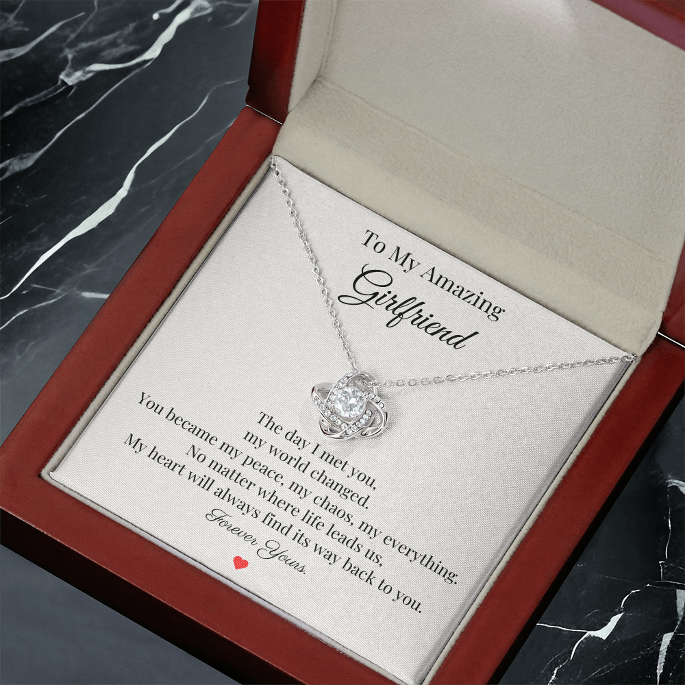 To My Amazing Girlfriend – “Forever Yours” Necklace Gift