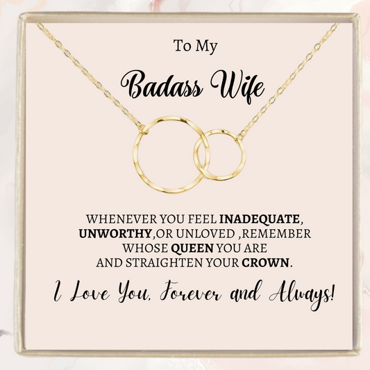 To My Badass Wife Necklace-Soulmate Connection