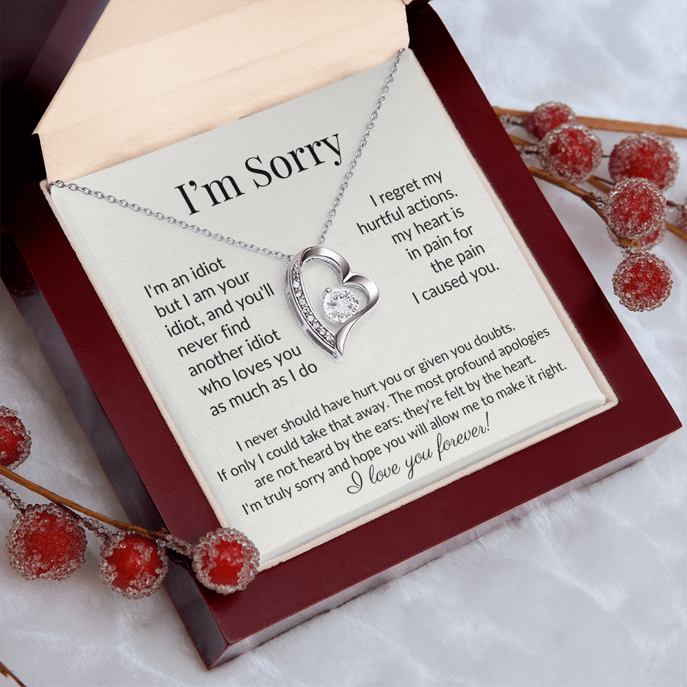 "I'm Sorry" Apology Necklace – For the One You Hurt but Never Stopped Loving
