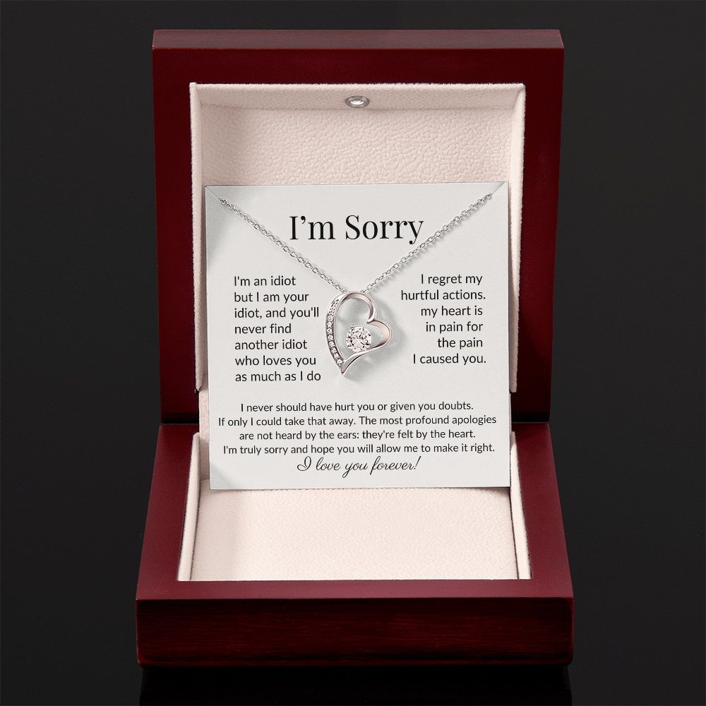 "I'm Sorry" Apology Necklace – For the One You Hurt but Never Stopped Loving