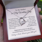 To My Mother on My Wedding Day - Heart Necklace Gift for Mom from Daughter - Bridal Keepsake Jewelry