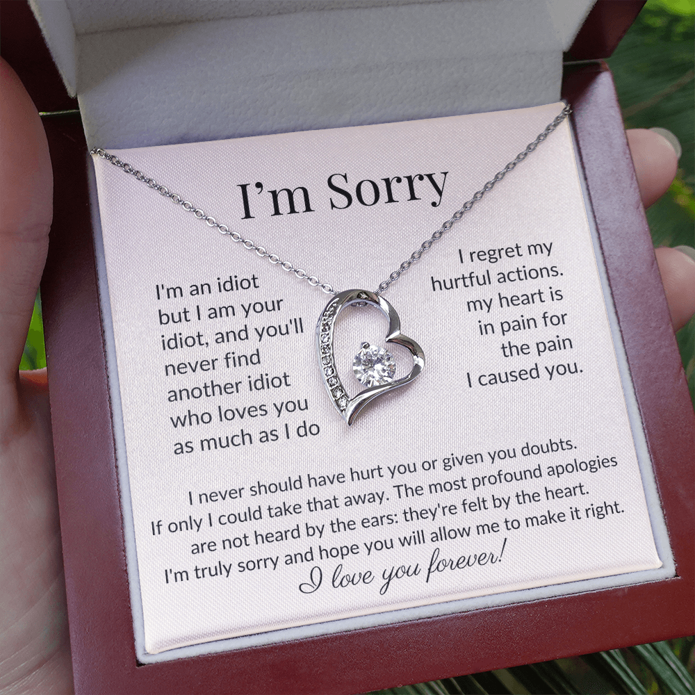 "I'm Sorry" Apology Necklace – For the One You Hurt but Never Stopped Loving