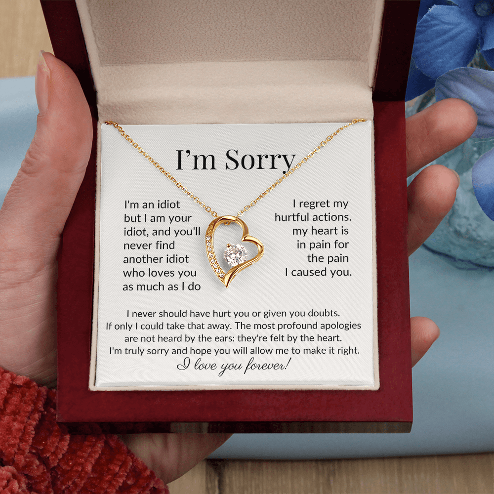 "I'm Sorry" Apology Necklace – For the One You Hurt but Never Stopped Loving