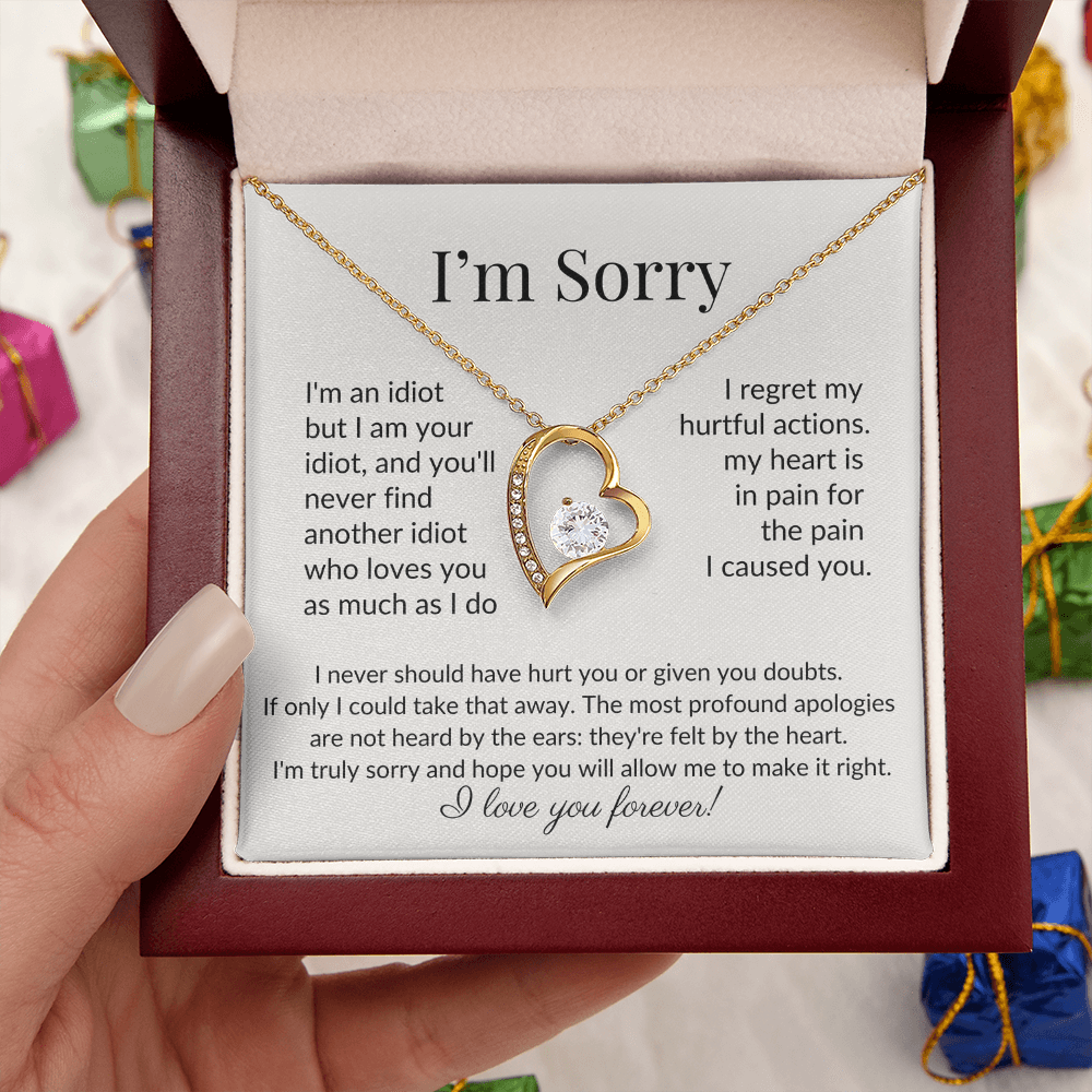 "I'm Sorry" Apology Necklace – For the One You Hurt but Never Stopped Loving