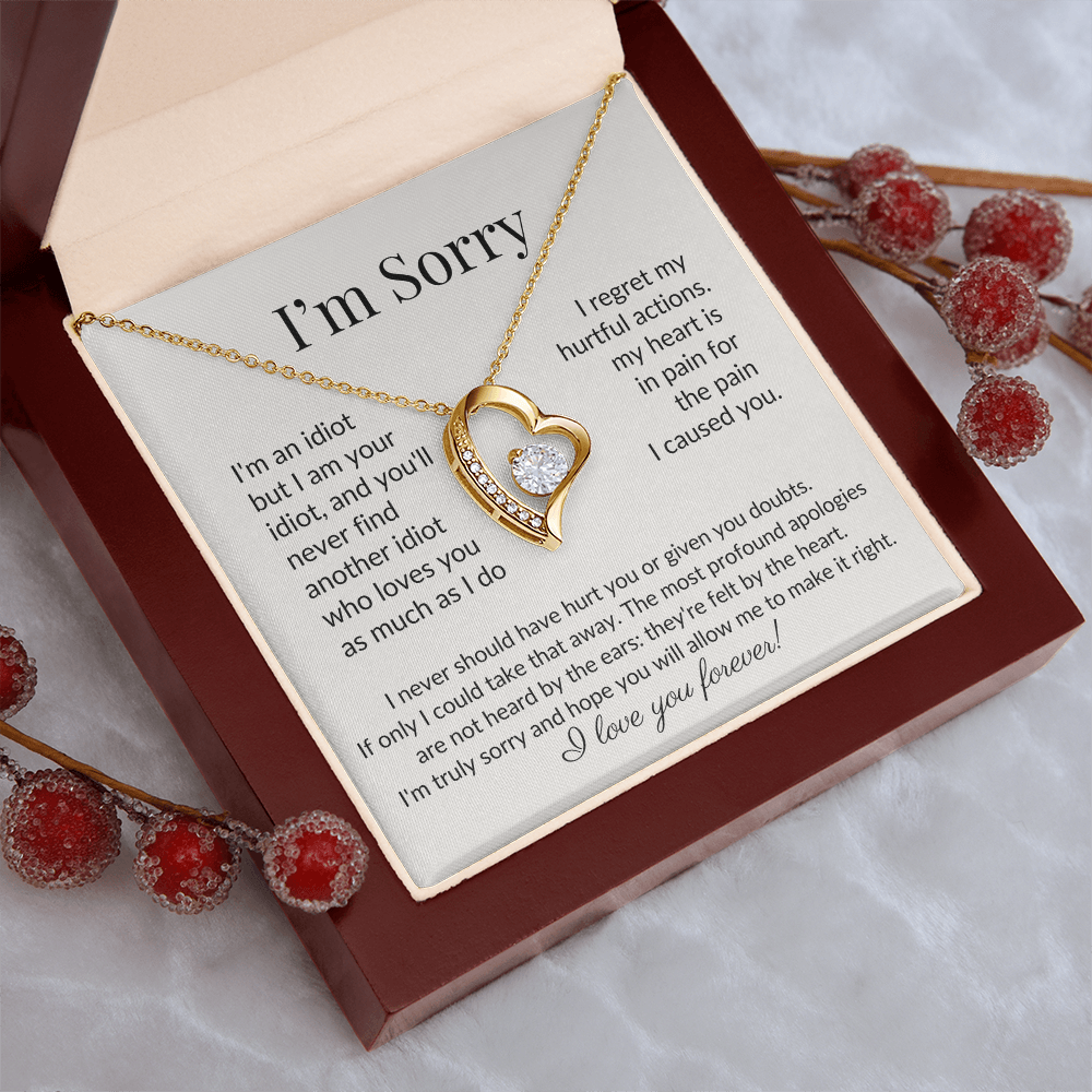 "I'm Sorry" Apology Necklace – For the One You Hurt but Never Stopped Loving