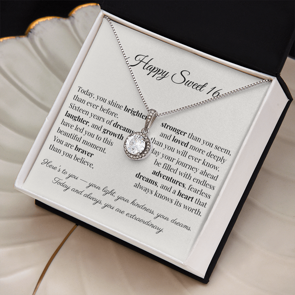 Sweet 16 Birthday Necklace — Elegant Gift for Daughter, Granddaughter, or Niece — Celebrate Her Special Milestone with Meaningful Jewelry