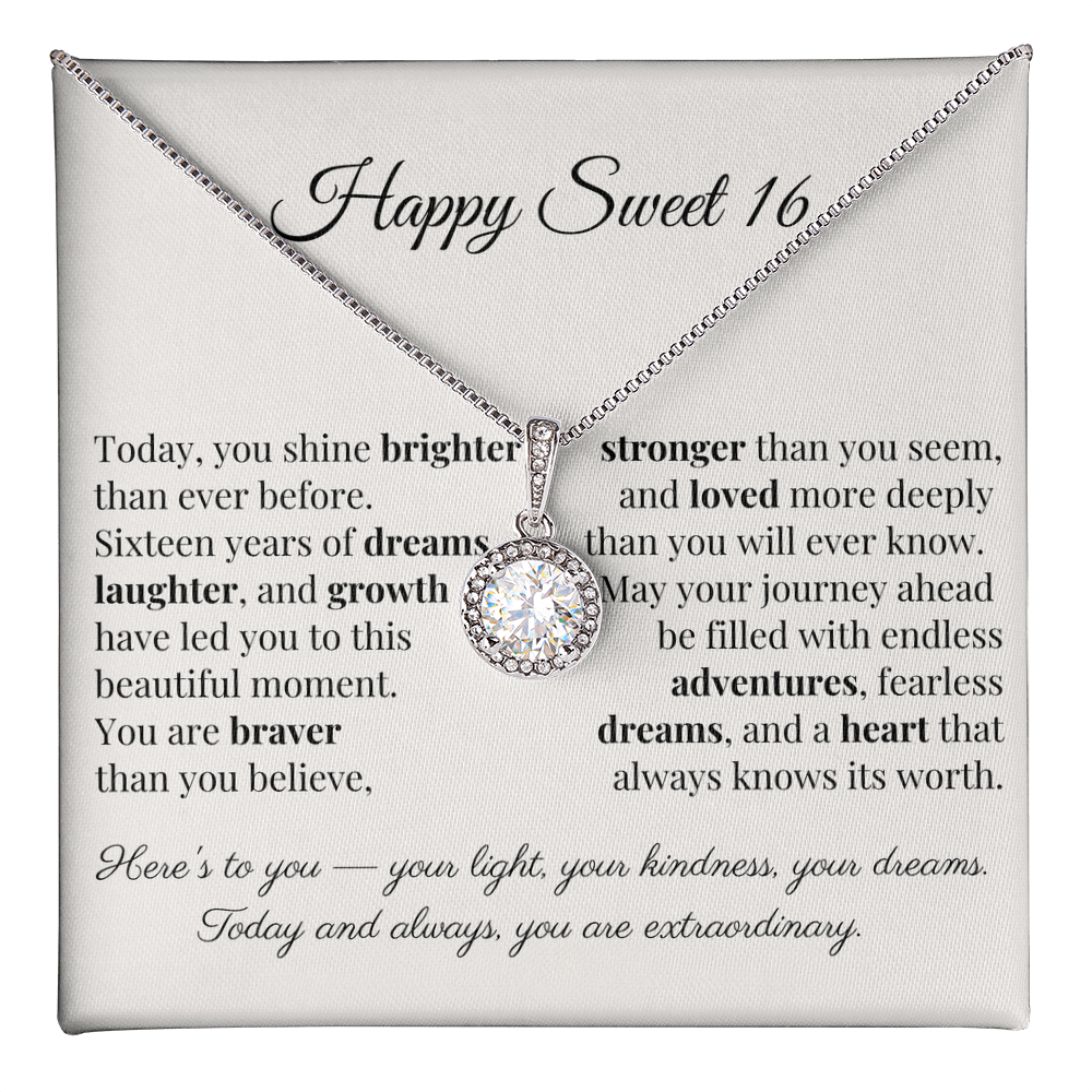Sweet 16 Birthday Necklace — Elegant Gift for Daughter, Granddaughter, or Niece — Celebrate Her Special Milestone with Meaningful Jewelry