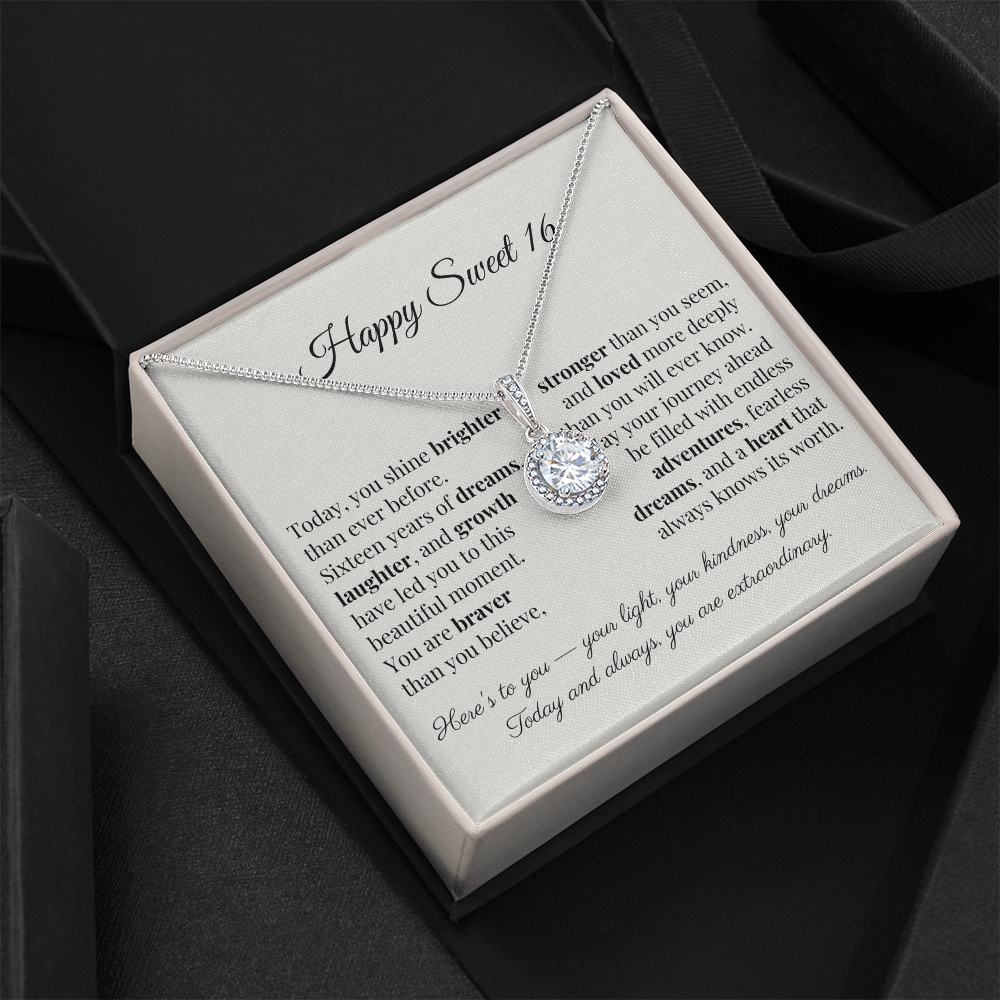 Sweet 16 Birthday Necklace — Elegant Gift for Daughter, Granddaughter, or Niece — Celebrate Her Special Milestone with Meaningful Jewelry