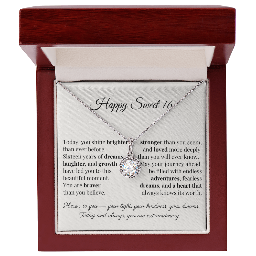 Sweet 16 Birthday Necklace — Elegant Gift for Daughter, Granddaughter, or Niece — Celebrate Her Special Milestone with Meaningful Jewelry