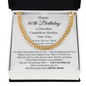 Happy 40th Birthday Gift for Him – Meaningful Cuban Chain Necklace with Message Card