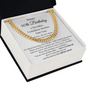 Happy 40th Birthday Gift for Him – Meaningful Cuban Chain Necklace with Message Card