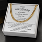 Happy 40th Birthday Gift for Him – Meaningful Cuban Chain Necklace with Message Card