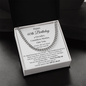Happy 40th Birthday Gift for Him – Meaningful Cuban Chain Necklace with Message Card