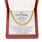 Happy 40th Birthday Gift for Him – Meaningful Cuban Chain Necklace with Message Card
