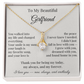 To My Beautiful Girlfriend – Heartfelt Gift Necklace with Romantic Message Card