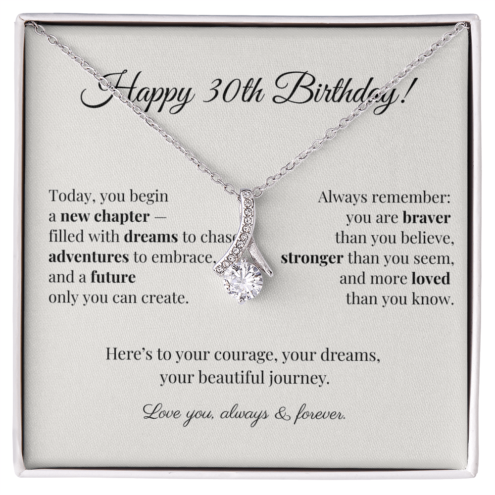 30th Birthday Necklace for Her – Celebrate a New Chapter with Love and Dreams – Meaningful Gift for Women Turning 30