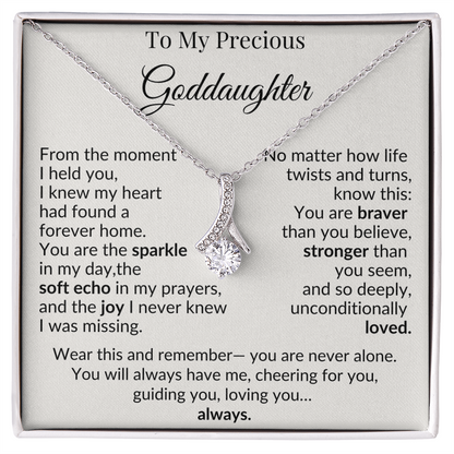 To My Goddaughter Necklace – A Heartfelt Gift of Love and Encouragement