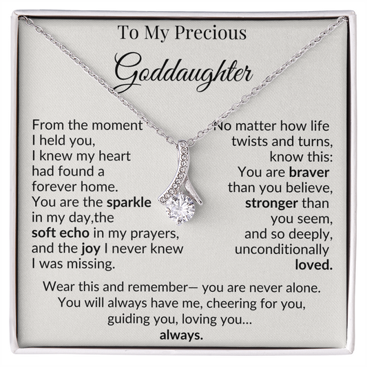 To My Goddaughter Necklace – A Heartfelt Gift of Love and Encouragement