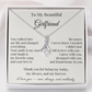 To My Beautiful Girlfriend – Heartfelt Gift Necklace with Romantic Message Card