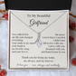 To My Beautiful Girlfriend – Heartfelt Gift Necklace with Romantic Message Card