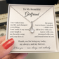 To My Beautiful Girlfriend – Heartfelt Gift Necklace with Romantic Message Card