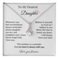 To My Dearest Daughter - "My Heart Is Always With You" Sentimental Necklace Gift from Dad