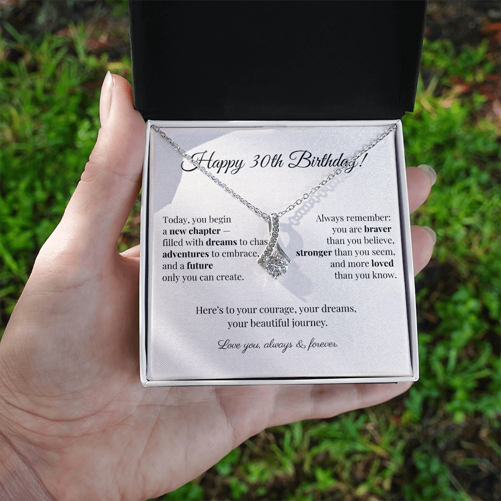 30th Birthday Necklace for Her – Celebrate a New Chapter with Love and Dreams – Meaningful Gift for Women Turning 30