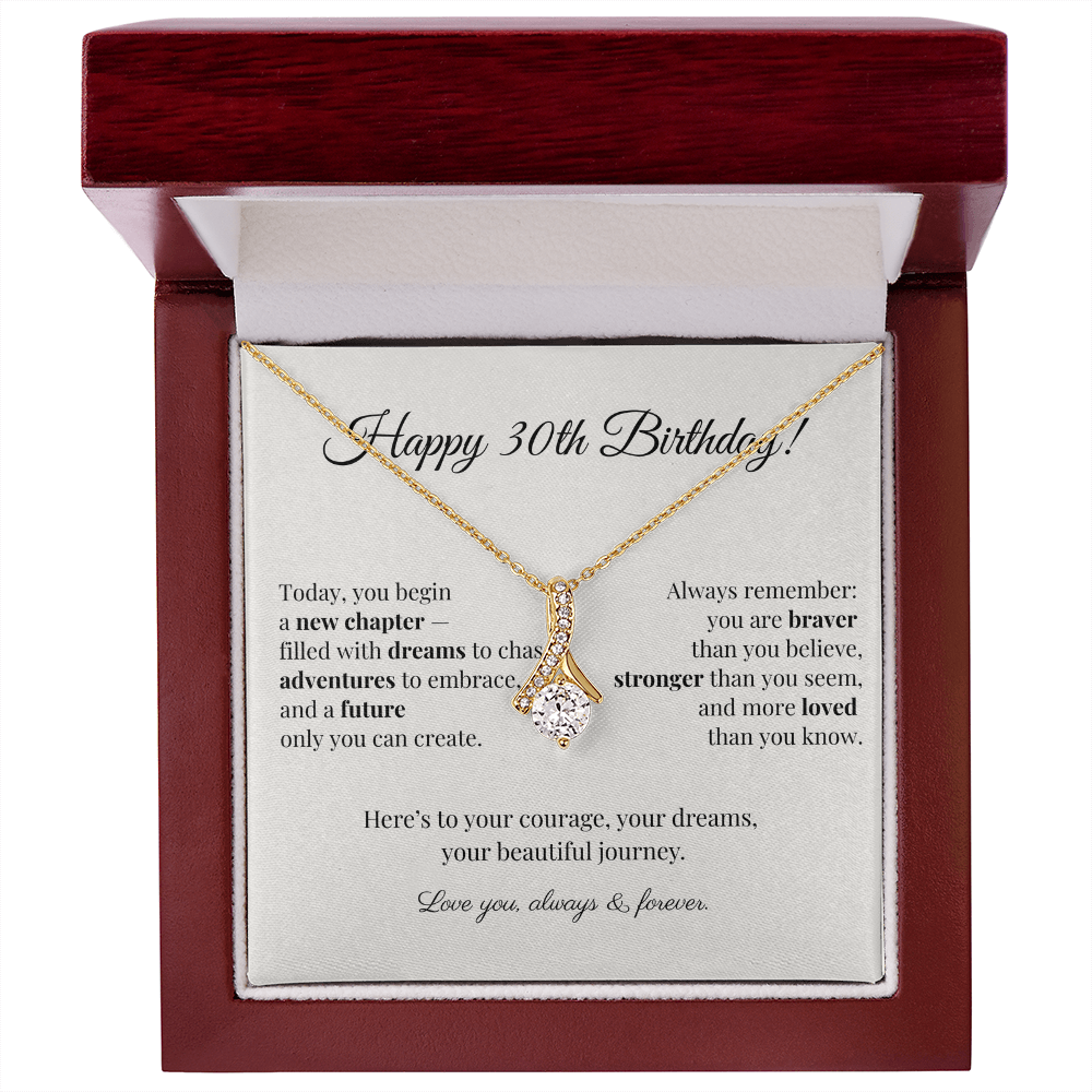30th Birthday Necklace for Her – Celebrate a New Chapter with Love and Dreams – Meaningful Gift for Women Turning 30