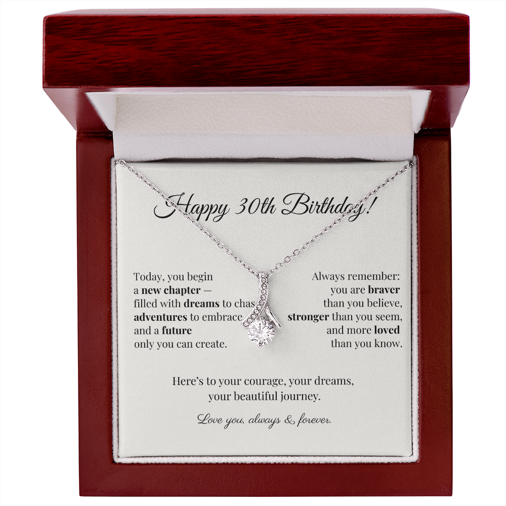 30th Birthday Necklace for Her – Celebrate a New Chapter with Love and Dreams – Meaningful Gift for Women Turning 30