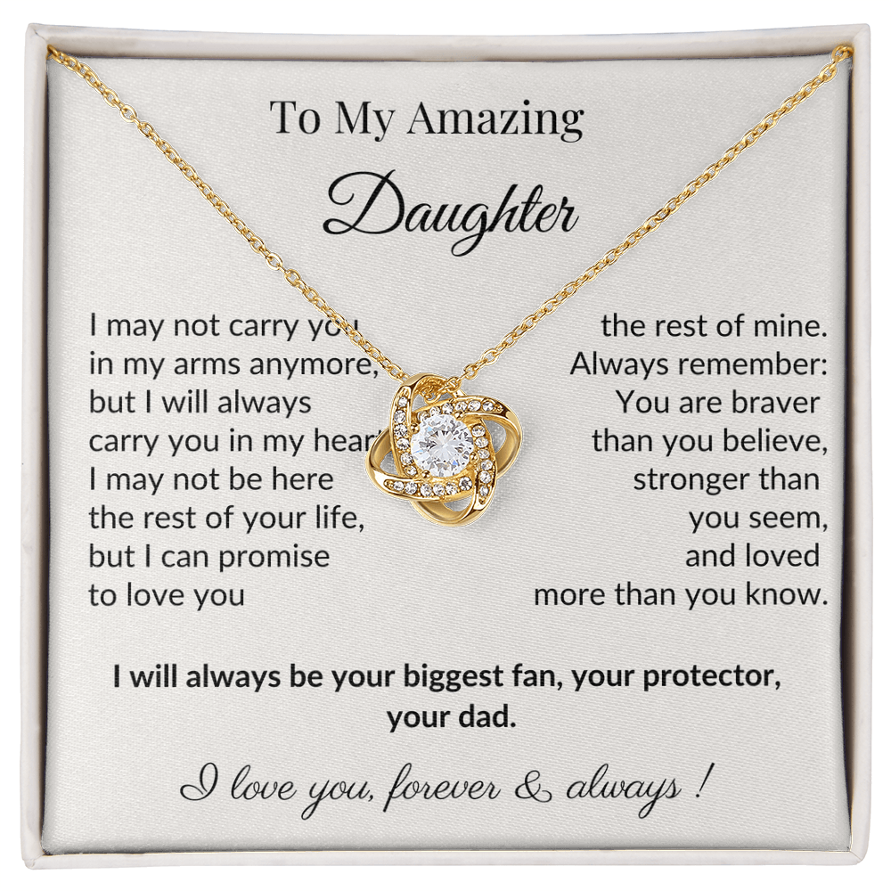 To My Amazing Daughter - Interlocking Circles Necklace Gift from Dad
