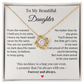 To My Daughter Necklace  – A Bond That Shines Forever