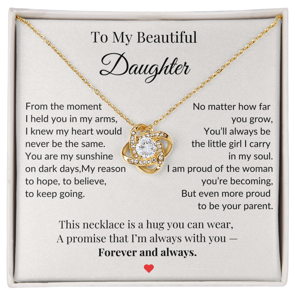 To My Daughter Necklace  – A Bond That Shines Forever