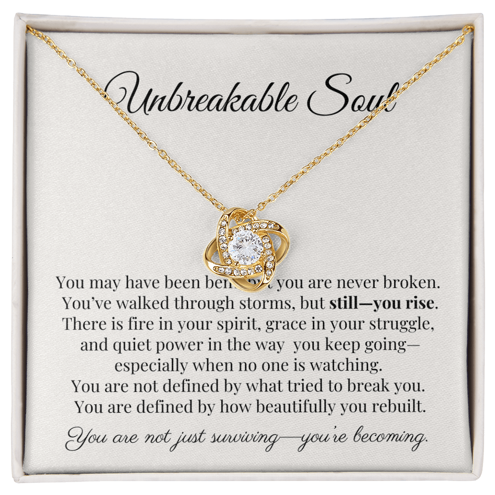 “Unbreakable Soul” Encouragement Necklace – Gift for Women Going Through Hard Times