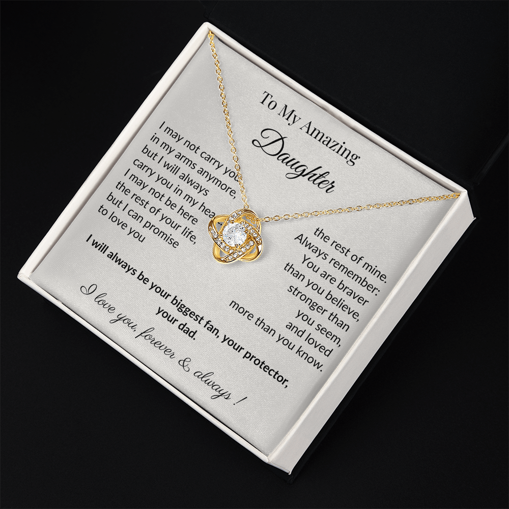 To My Amazing Daughter - Interlocking Circles Necklace Gift from Dad