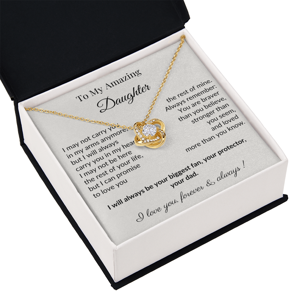 To My Amazing Daughter - Interlocking Circles Necklace Gift from Dad