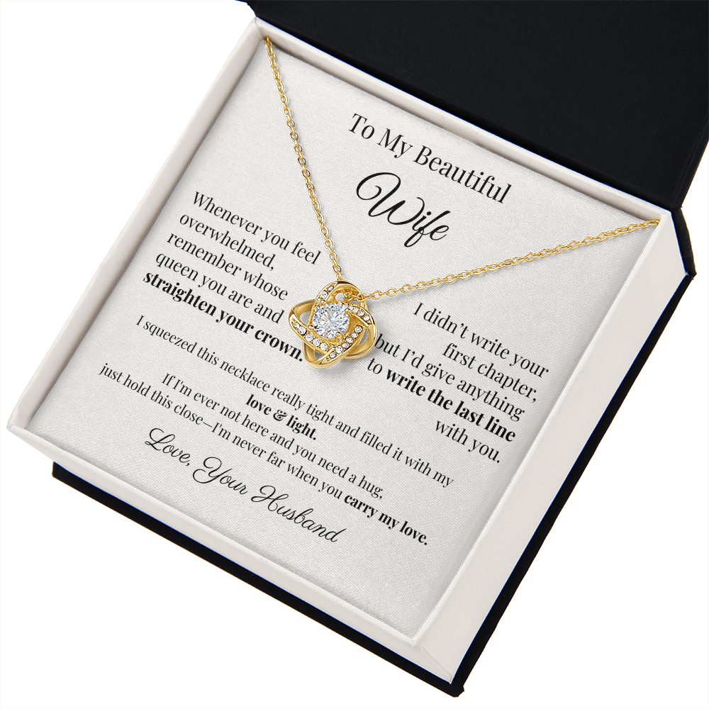 Romantic Gift for Wife – Necklace with Emotional Letter from Husband