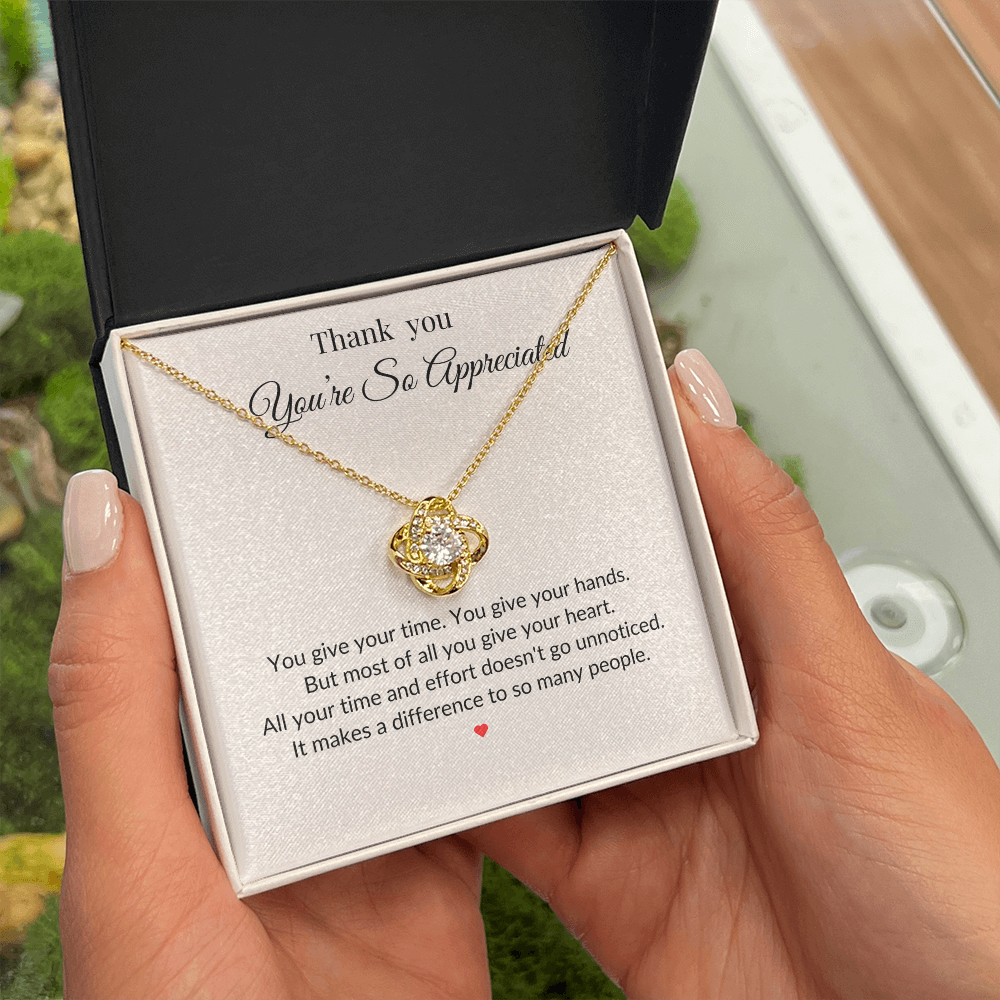 Thank You Necklace – You're So Appreciated | Heartfelt Appreciation Gift