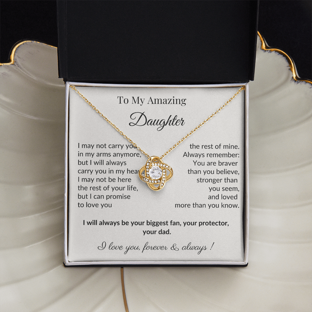 To My Amazing Daughter - Interlocking Circles Necklace Gift from Dad