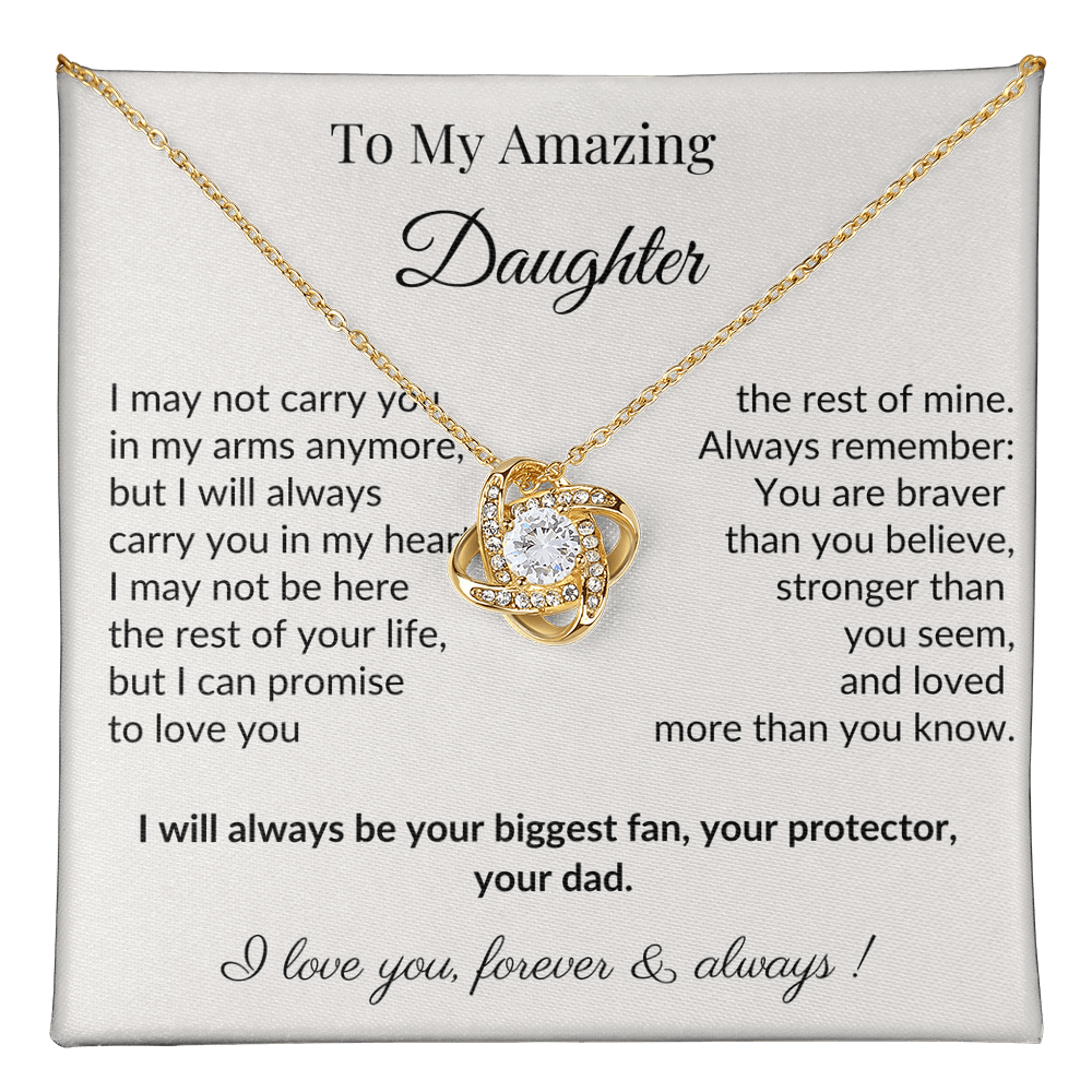 To My Amazing Daughter - Interlocking Circles Necklace Gift from Dad