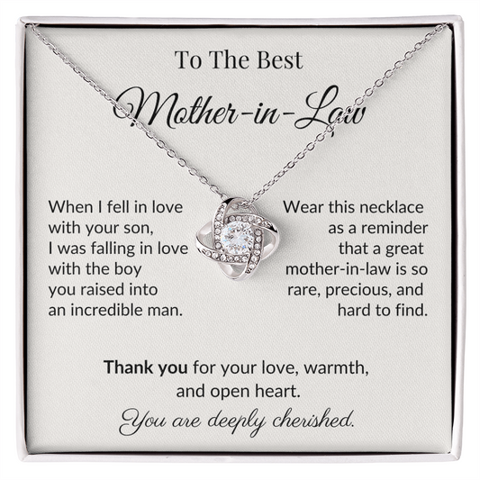 To The Best Mother-in-Law – Elegant Necklace Gift to Express Gratitude & Love