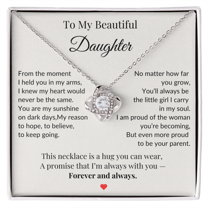 To My Daughter Necklace  – A Bond That Shines Forever