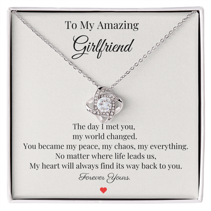 To My Amazing Girlfriend – “Forever Yours” Necklace Gift