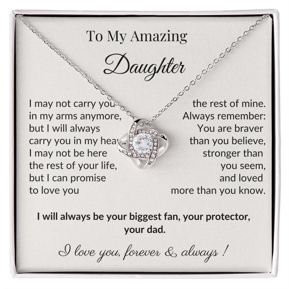 To My Amazing Daughter - Interlocking Circles Necklace Gift from Dad