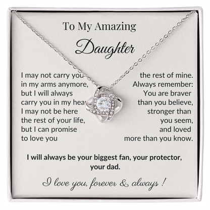 To My Amazing Daughter - Interlocking Circles Necklace Gift from Dad