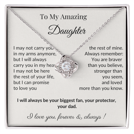 To My Amazing Daughter - Interlocking Circles Necklace Gift from Dad